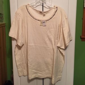 Baxter & Wells Cream T-Shirt